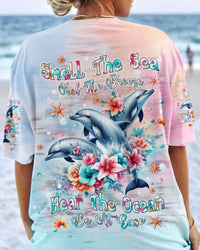 SMELL THE SEA FEEL THE BREEZE DOLPHIN ALL OVER PRINT - TLPQ0405241