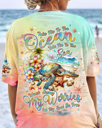 TAKE ME TO THE OCEAN TURTLE ALL OVER PRINT - TLPQ0405245