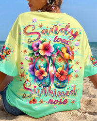 SANDY TOES SUNKISSED NOSE FLIP FLOPS ALL OVER PRINT - TLPQ0407245