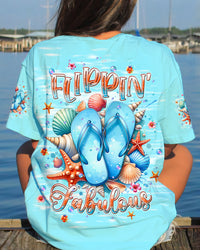 FLIPPIN' FABULOUS FLIP FLOPS ALL OVER PRINT - TLPQ0807241
