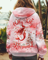 HOLLY JOLLY MERMAID CHRISTMAS ALL OVER PRINT  - TLPQ1010245