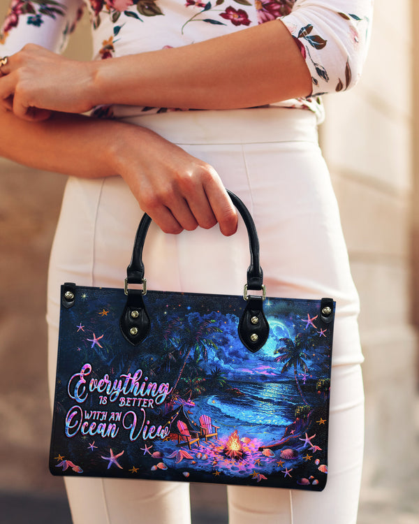 EVERYTHING IS BETTER LEATHER HANDBAG - TLPQ1106245