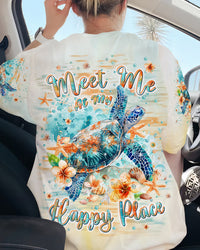 MEET ME AT MY HAPPY PLACE TURTLE ALL OVER PRINT - TLPQ1904245