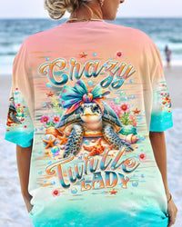 CRAZY TURTLE LADY ALL OVER PRINT - TLPQ2604243