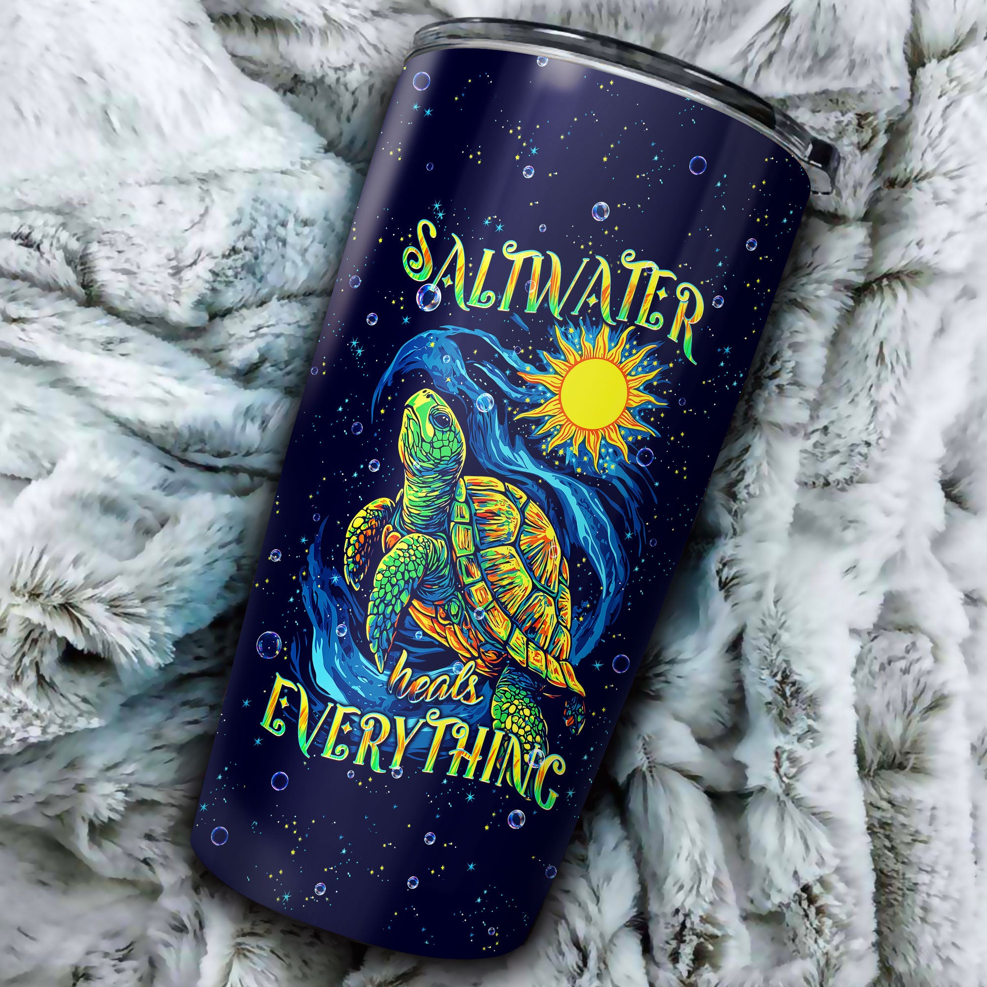 SALTWATER HEALS EVERYTHING TURTLE TUMBLER  - TLPQ2711245