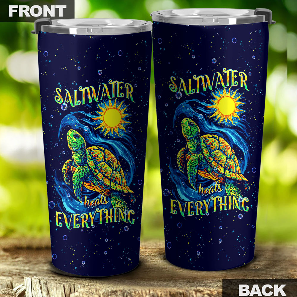 SALTWATER HEALS EVERYTHING TURTLE TUMBLER  - TLPQ2711245