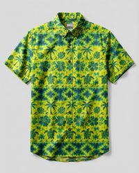 ALOHA TURTLE STRIPE BUTTON-DOWN COLLAR  SHIRT  - TLTW0307267