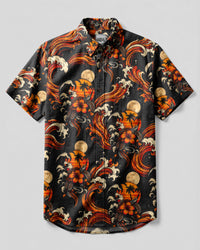 SEA TURTLE SUNSET BUTTON-DOWN COLLAR SHIRT  - TLTW29062610