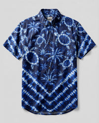 TROPICAL TURTLE V PATTERN BUTTON-DOWN COLLAR SHIRT  - TLTW3006262