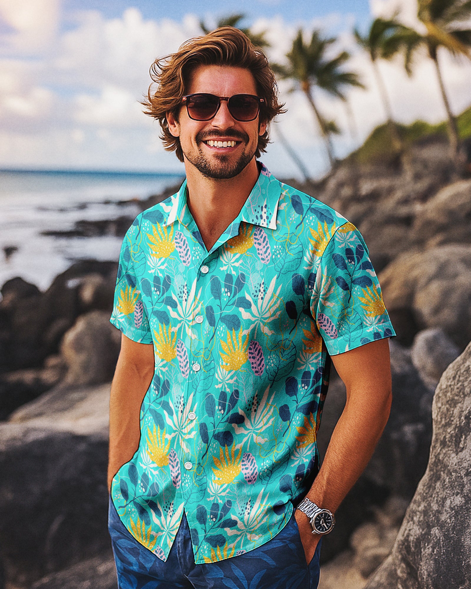 FLORAL HAWAIIAN SHIRT - TYQY3103251