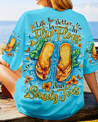 LIFE IS BETTER IN FLIP-FLOPS AND SANDY TOES ALL OVER PRINT - TLNO2804252