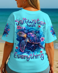 SALTWATER HEALS EVERYTHING TURTLE ALL OVER PRINT - TYTM1604254