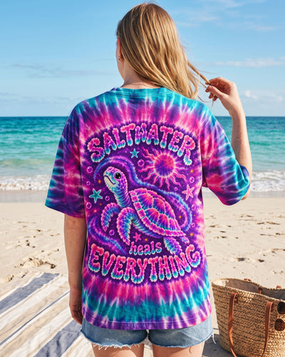 SALTWATER HEALS EVERYTHING TURTLE BURST ALL OVER PRINT - TLNO2207262