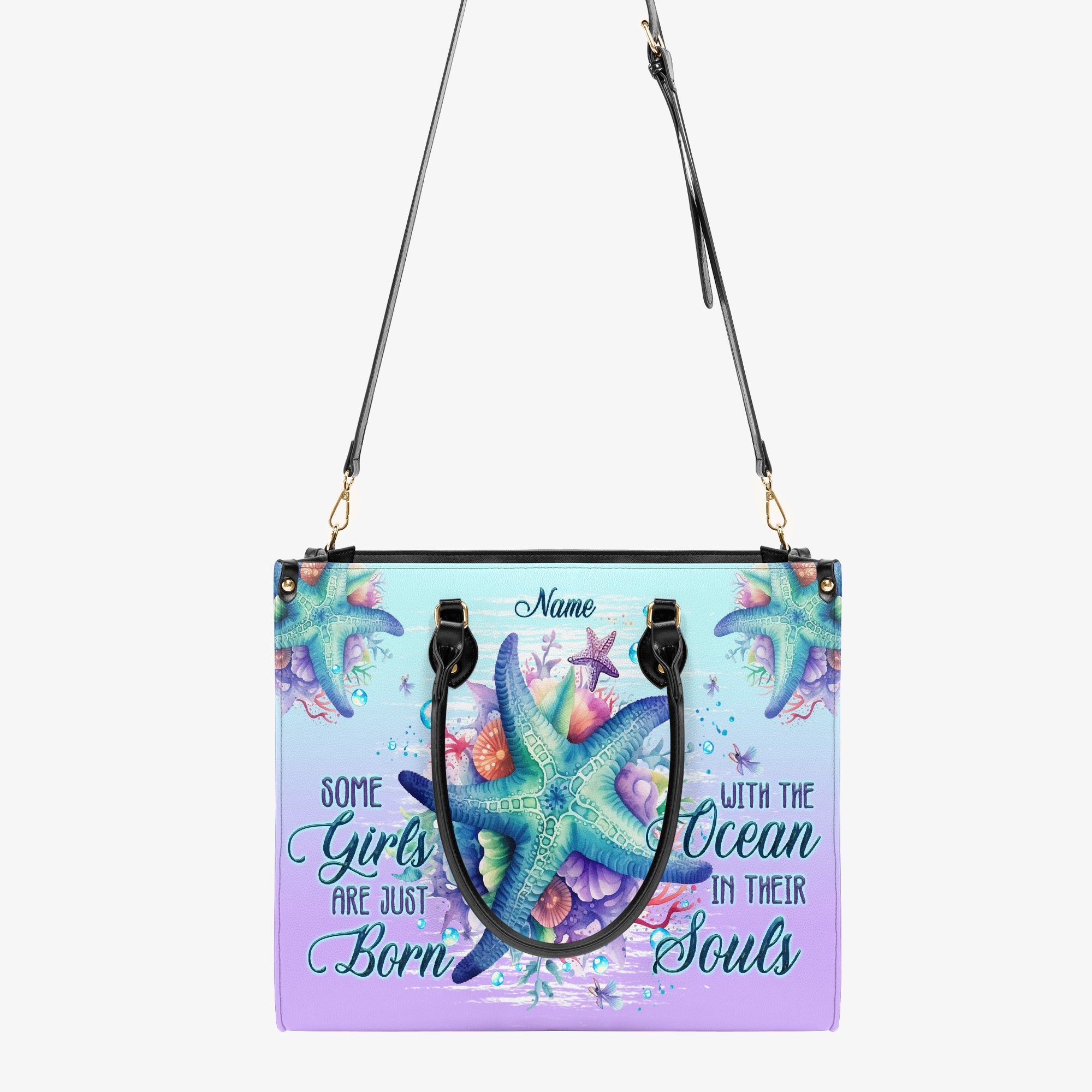 SOME GIRLS ARE JUST BORN STARFISH LEATHER HANDBAG - TLTW2703241