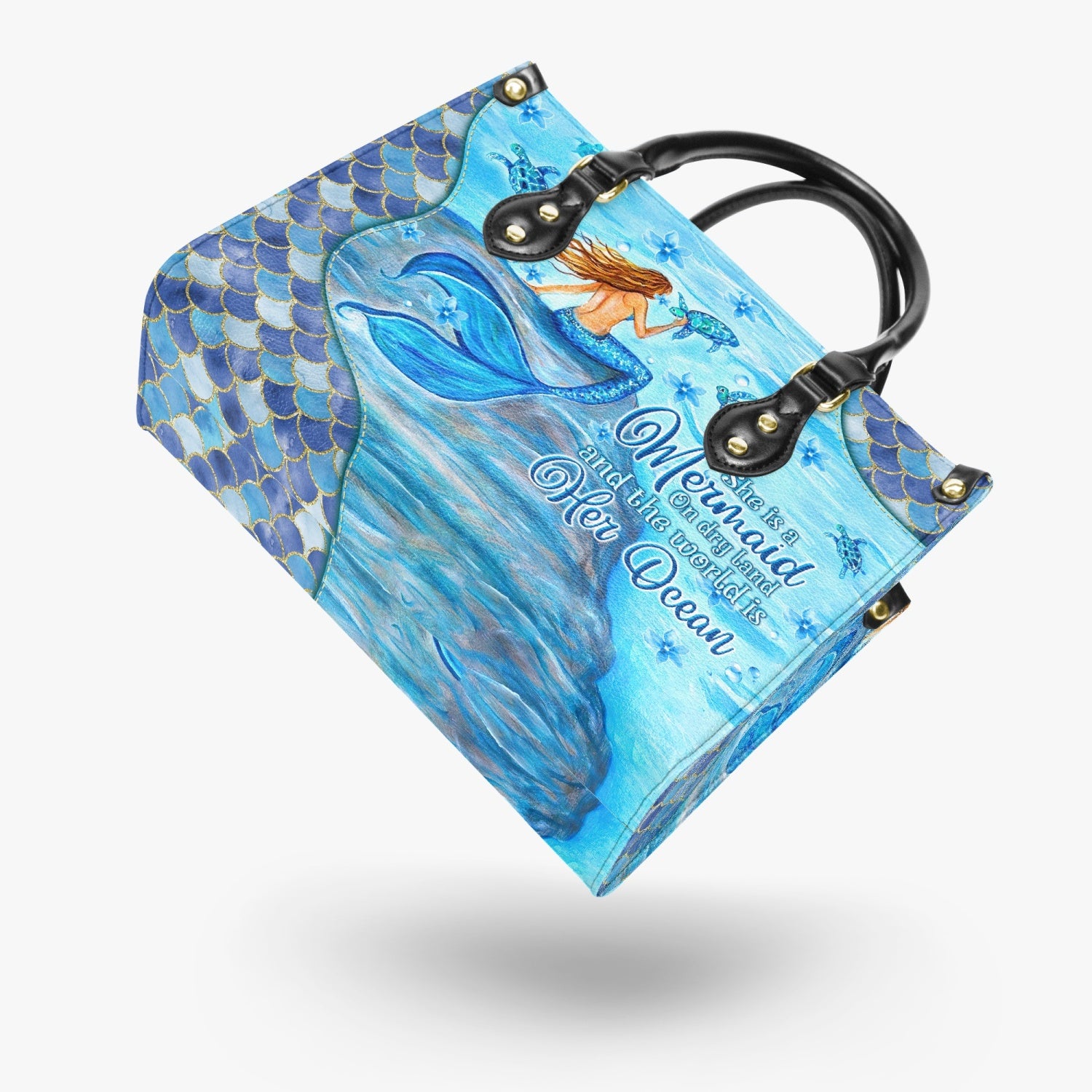 SHE IS A MERMAID LEATHER HANDBAG - TLTW2903244