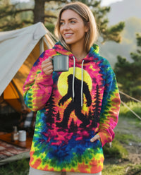 BIGFOOT IN THE FOREST PINK PURPLE SWIRL  ALL OVER PRINT - TLNO1001261