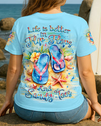 LIFE IS BETTER IN FLIP-FLOPS AND SANDY TOES ALL OVER PRINT - YHLT2705252
