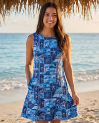 ISLAND OCEAN FLOUNCE DRESS - TYQY3007263