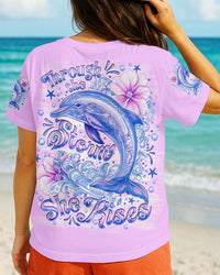 THROUGH THE STORM DOLPHIN ALL OVER PRINT - TLNO2306252