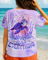 SALTWATER HEALS EVERYTHING TURTLE  ALL OVER PRINT - TLNO1407252