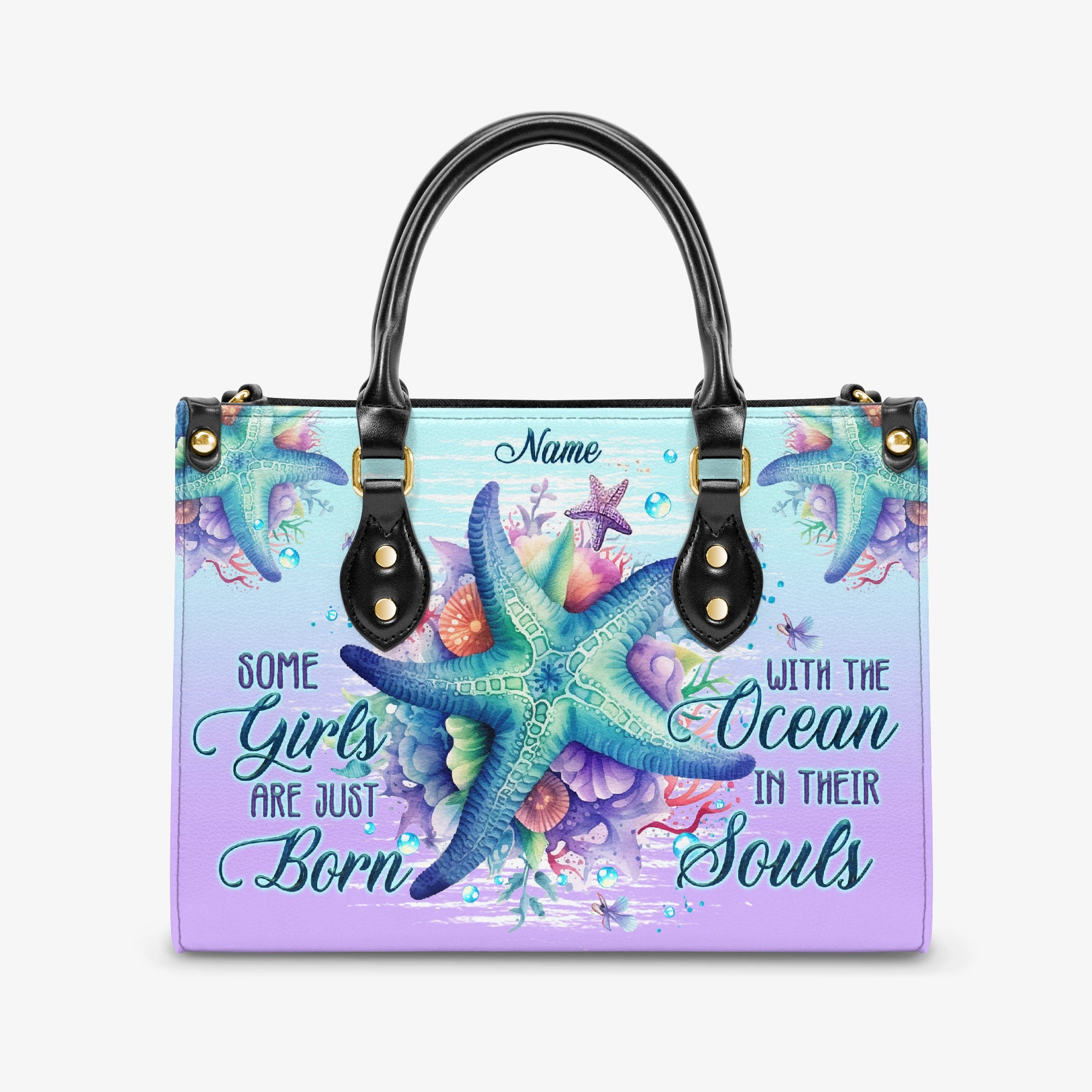 SOME GIRLS ARE JUST BORN STARFISH LEATHER HANDBAG - TLTW2703241