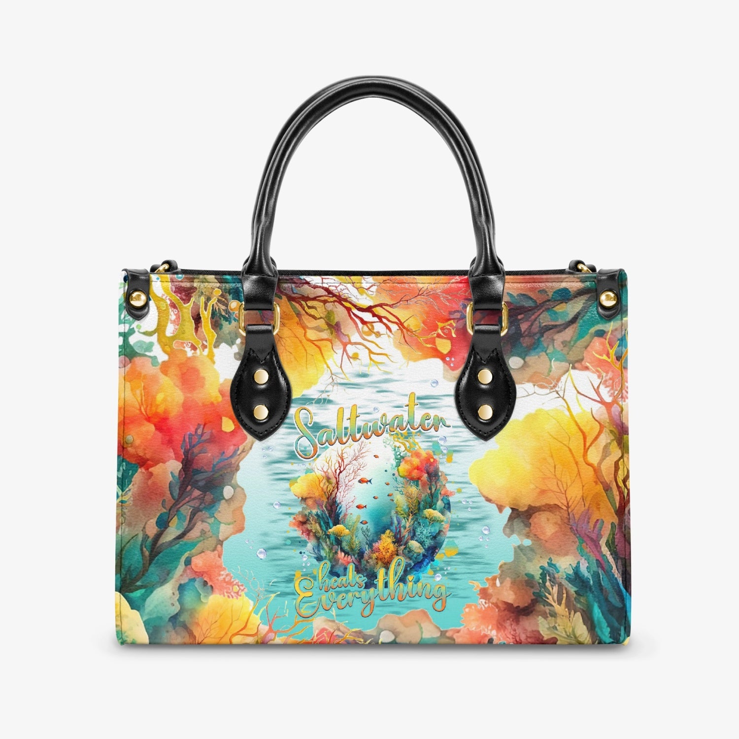 SALTWATER HEALS EVERYTHING LEATHER HANDBAG - TLNT2903242