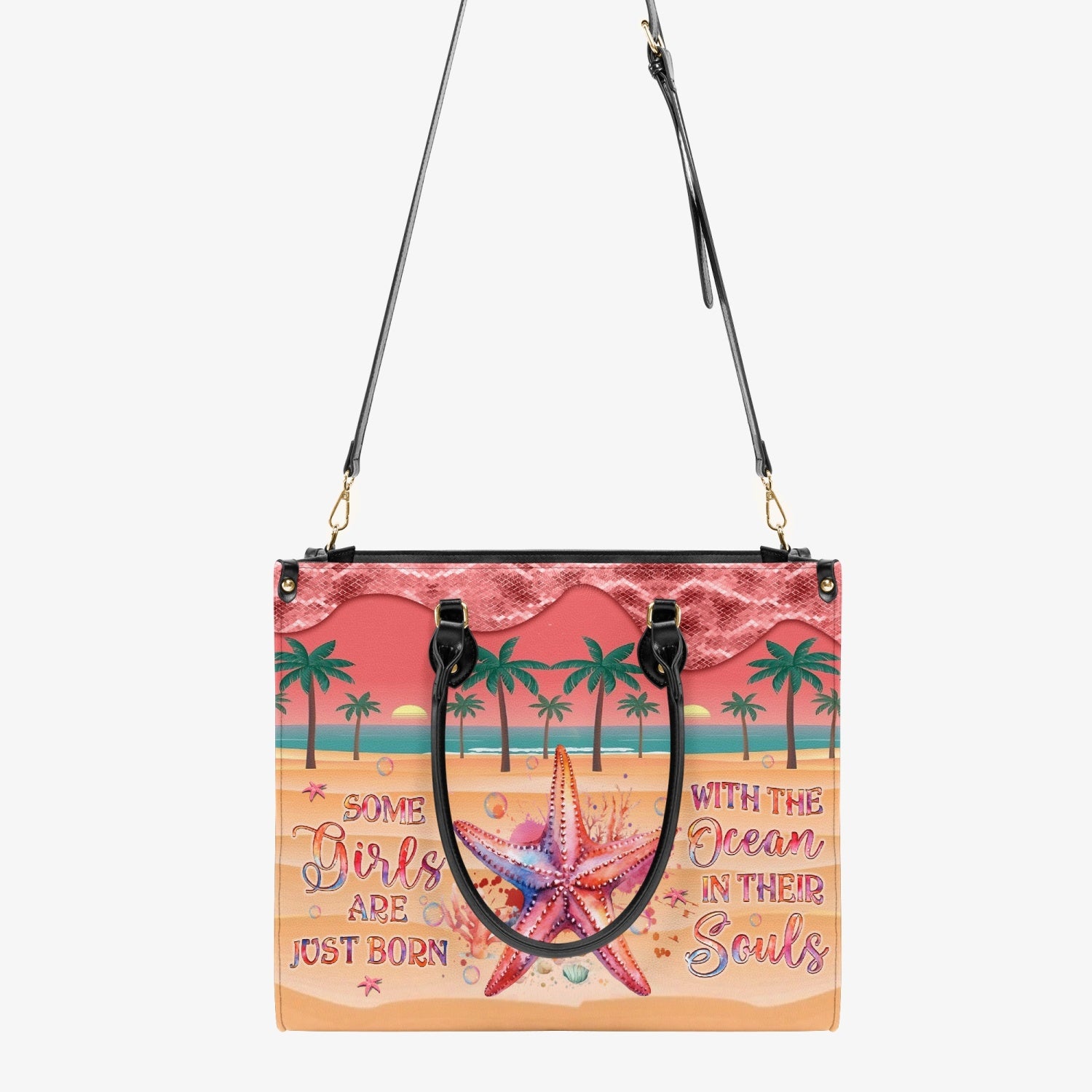 SOME GIRLS ARE JUST BORN LEATHER HANDBAG - YHLT2703244