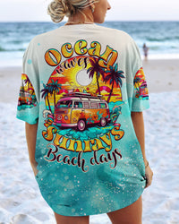 OCEAN WAVES SUN RAYS BEACH DAYS ALL OVER PRINT - TLNO1506232