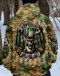 BUCK AROUND AND FIND OUT DEER HUNTING ALL OVER PRINT - TLNO1211241