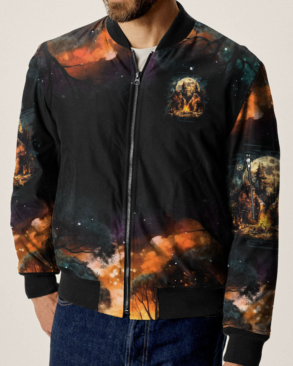 MAKING MEMORIES ONE CAMPFIRE AT A TIME BIGFOOT BOMBER JACKET - TLNO2409247