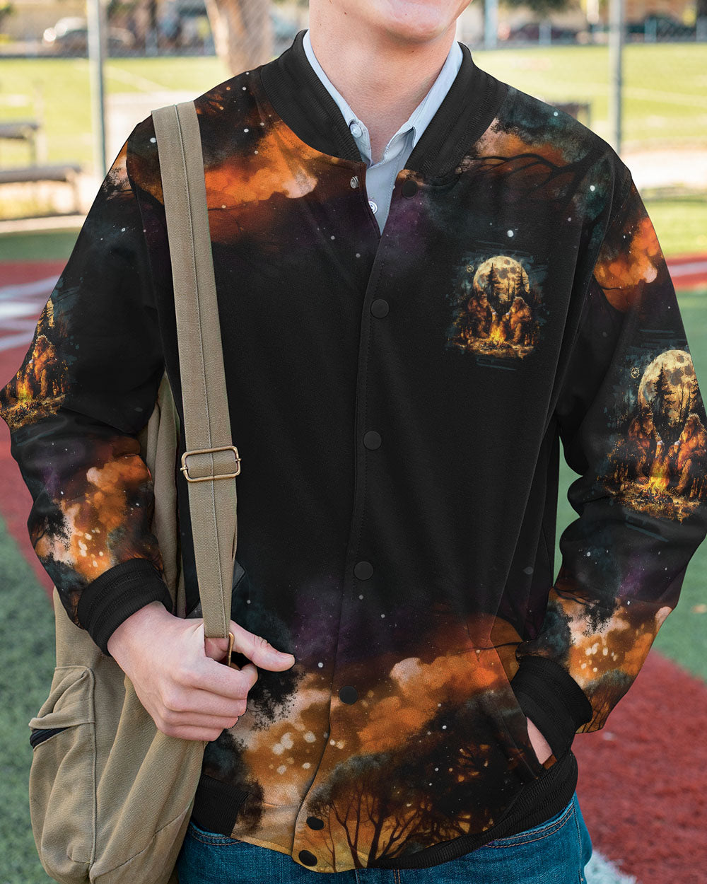 MAKING MEMORIES ONE CAMPFIRE AT A TIME BIGFOOT BOMBER JACKET - TLNO2409247