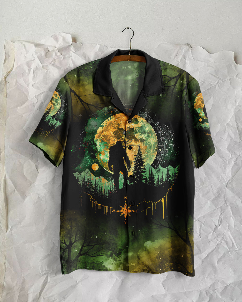 AND INTO THE FOREST I GO BIGFOOT HAWAIIAN SHIRT - TLNO0801253