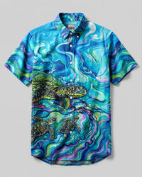 THREE SEA TURTLES FOLLOWING THE TIDE BUTTON-DOWN COLLAR SHIRT  - TLHG1606262