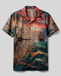 COMPASS OCEAN CAMP SHIRT  - TLNO0404253