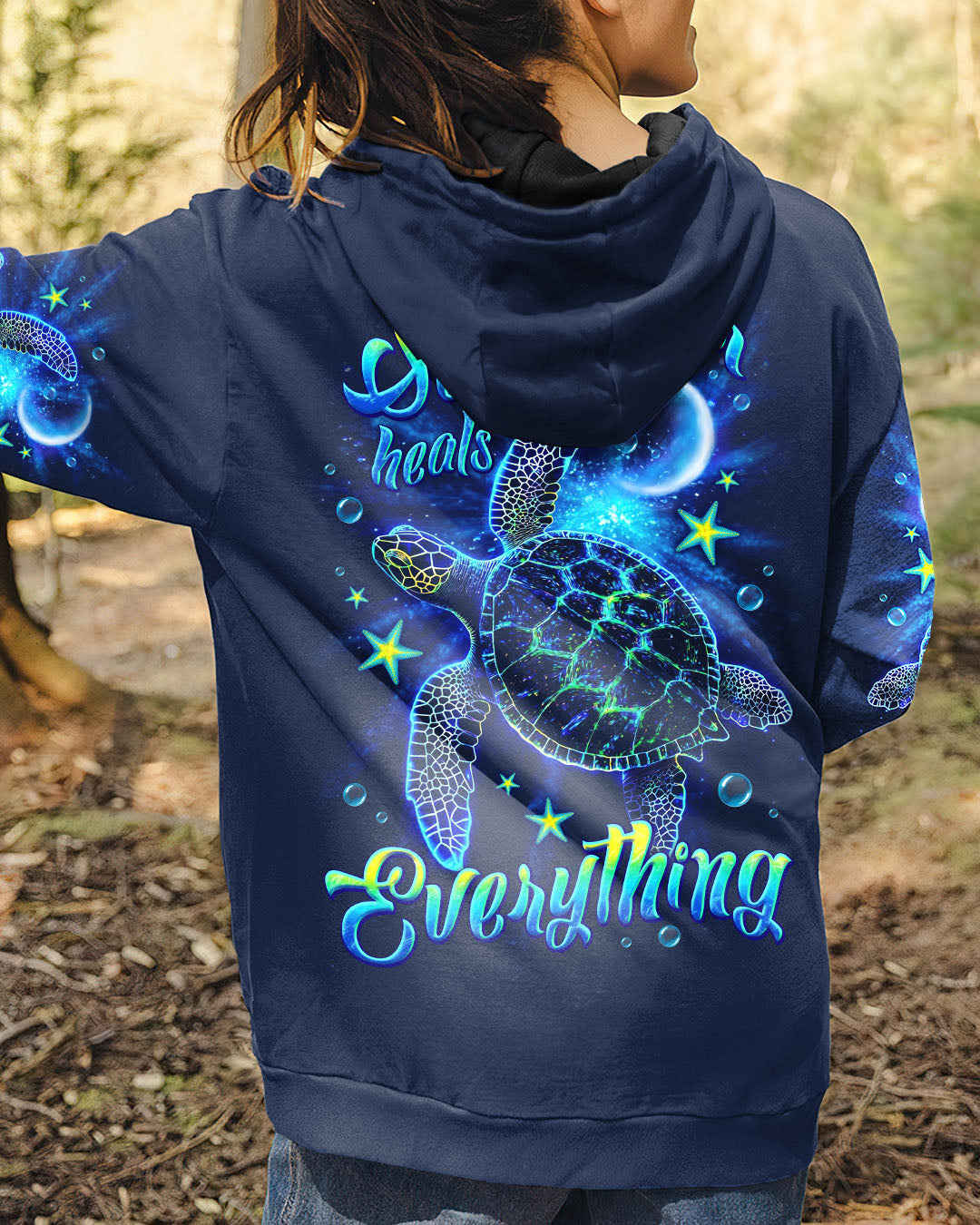 SALTWATER HEALS EVERYTHING TURTLE ALL OVER PRINT - TLNO0412244