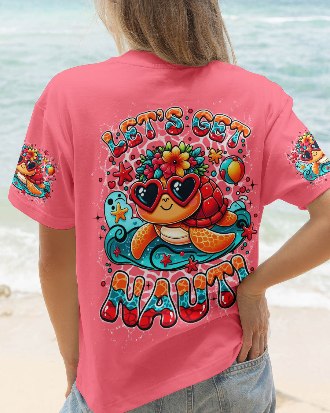 LET'S GET NAUTI TURTLE ALL OVER PRINT - TLNO0908252