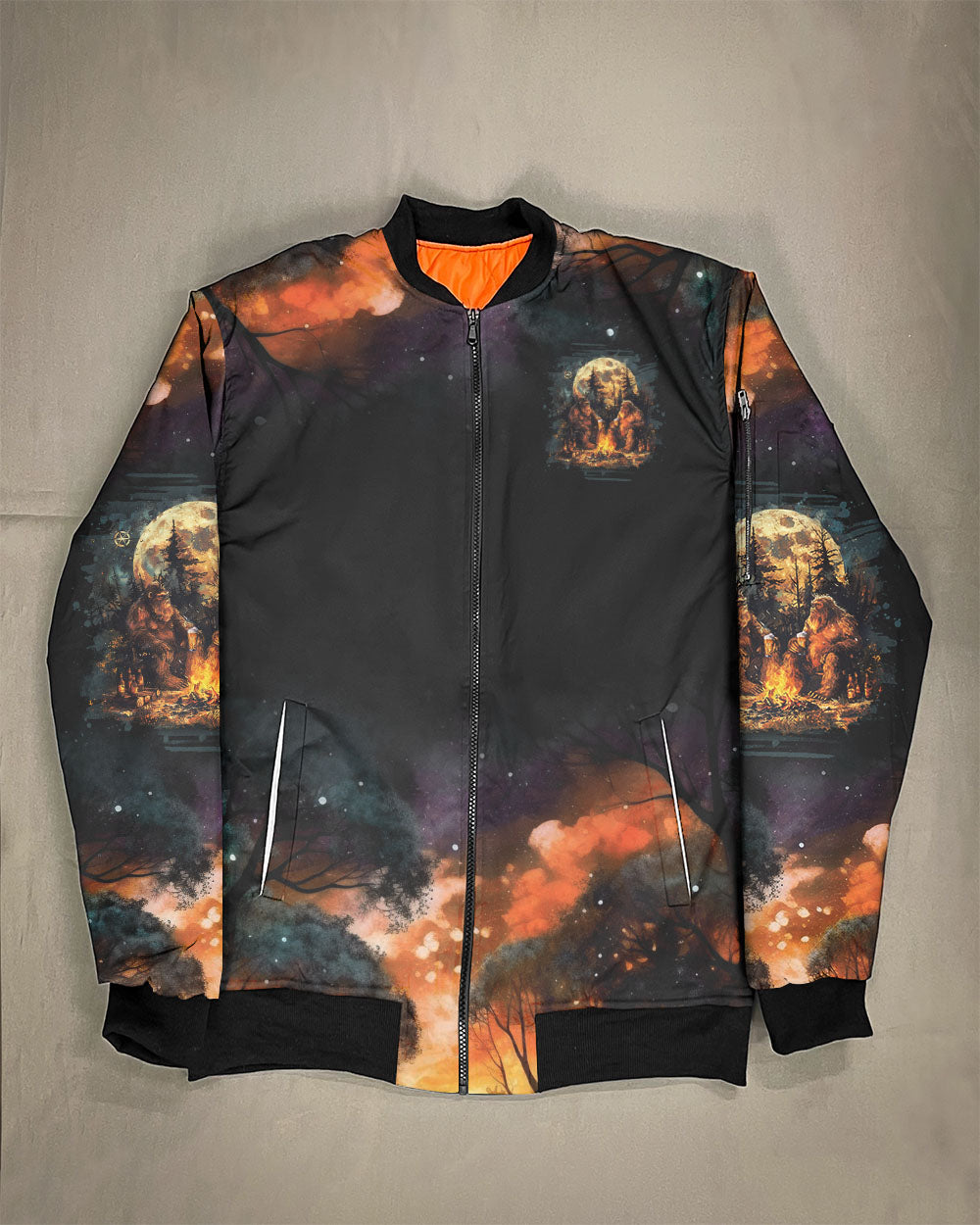 MAKING MEMORIES ONE CAMPFIRE AT A TIME BIGFOOT BOMBER JACKET - TLNO2409247