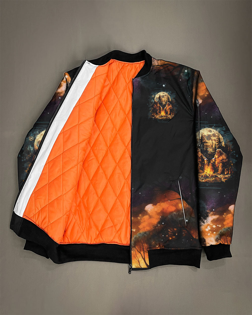 MAKING MEMORIES ONE CAMPFIRE AT A TIME BIGFOOT BOMBER JACKET - TLNO2409247