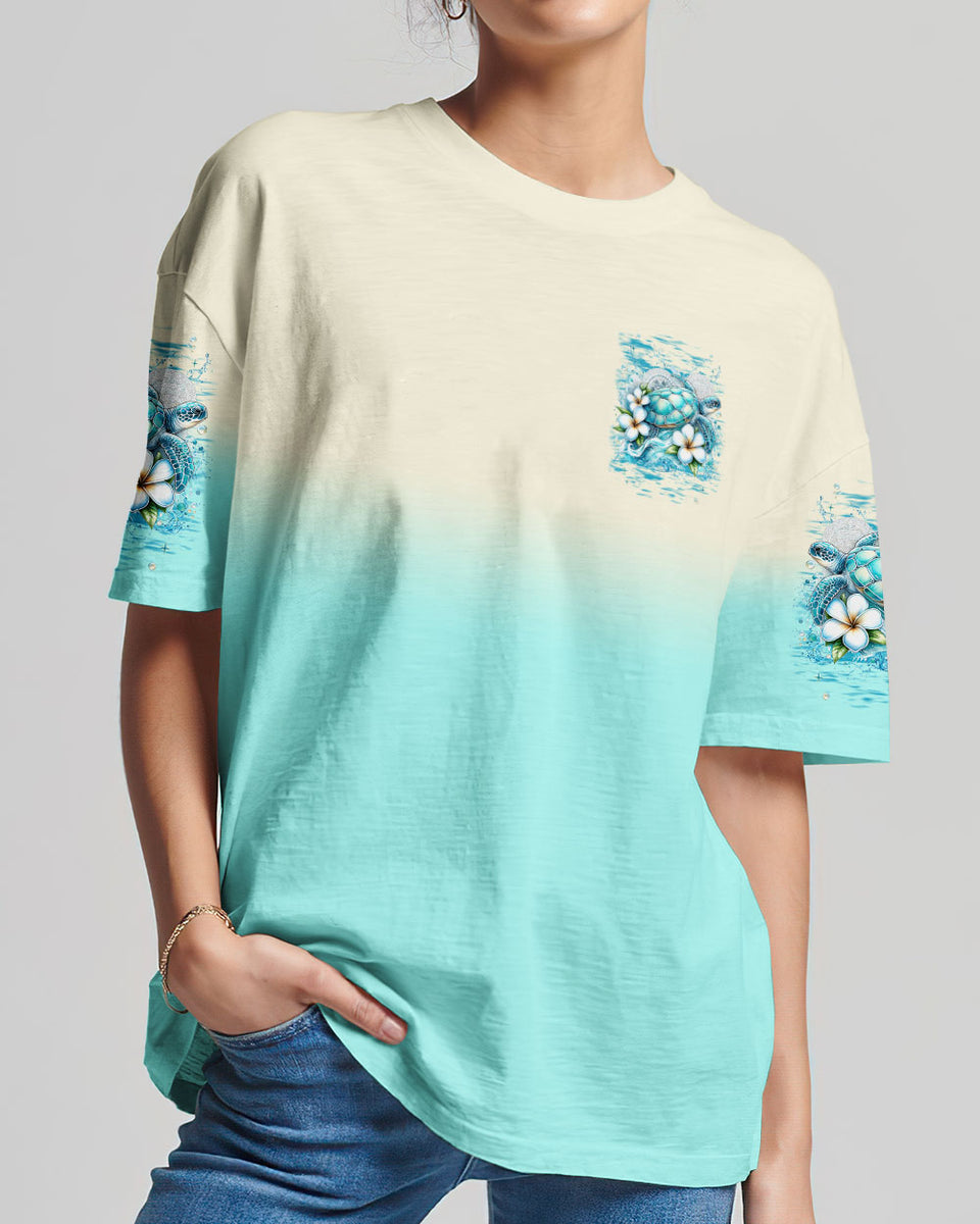 SMELL THE SEA FEEL THE BREEZE TURTLE ALL OVER PRINT - TLNT0107242 ...