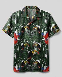TROPICAL PARROT SEAMLESS CAMP SHIRT  - TLNT0804251