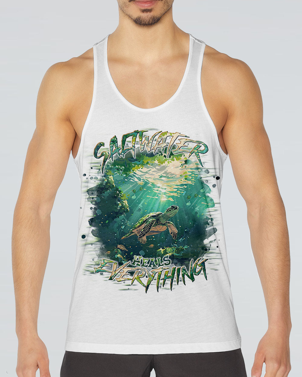 SALTWATER HEALS EVERYTHING TURTLE ALL OVER PRINT - TLNT2812241