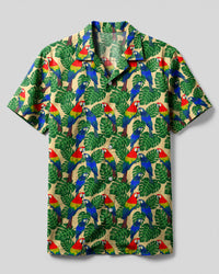 PARROT TROPICAL SEAMLESS CAMP SHIRT  - TLNZ0304254