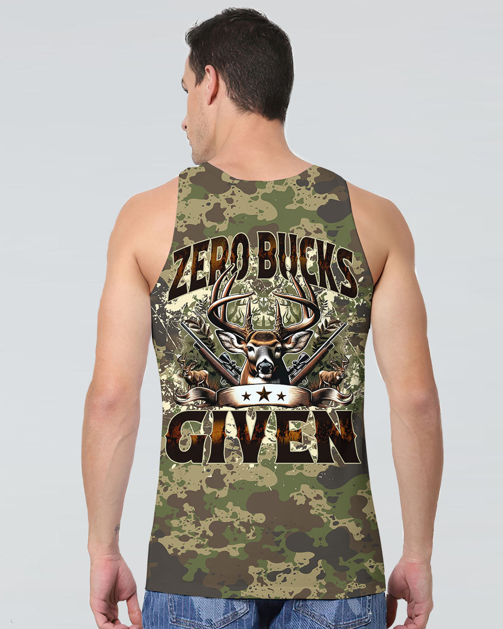 ZERO BUCKS GIVEN HUNTING DEER  ALL OVER PRINT  - TLNZ0711244