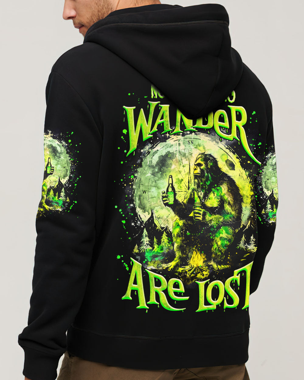 NOT ALL WHO WANDER ARE LOST BIGFOOT COMPASS ALL OVER PRINT -  TLNZ1002253