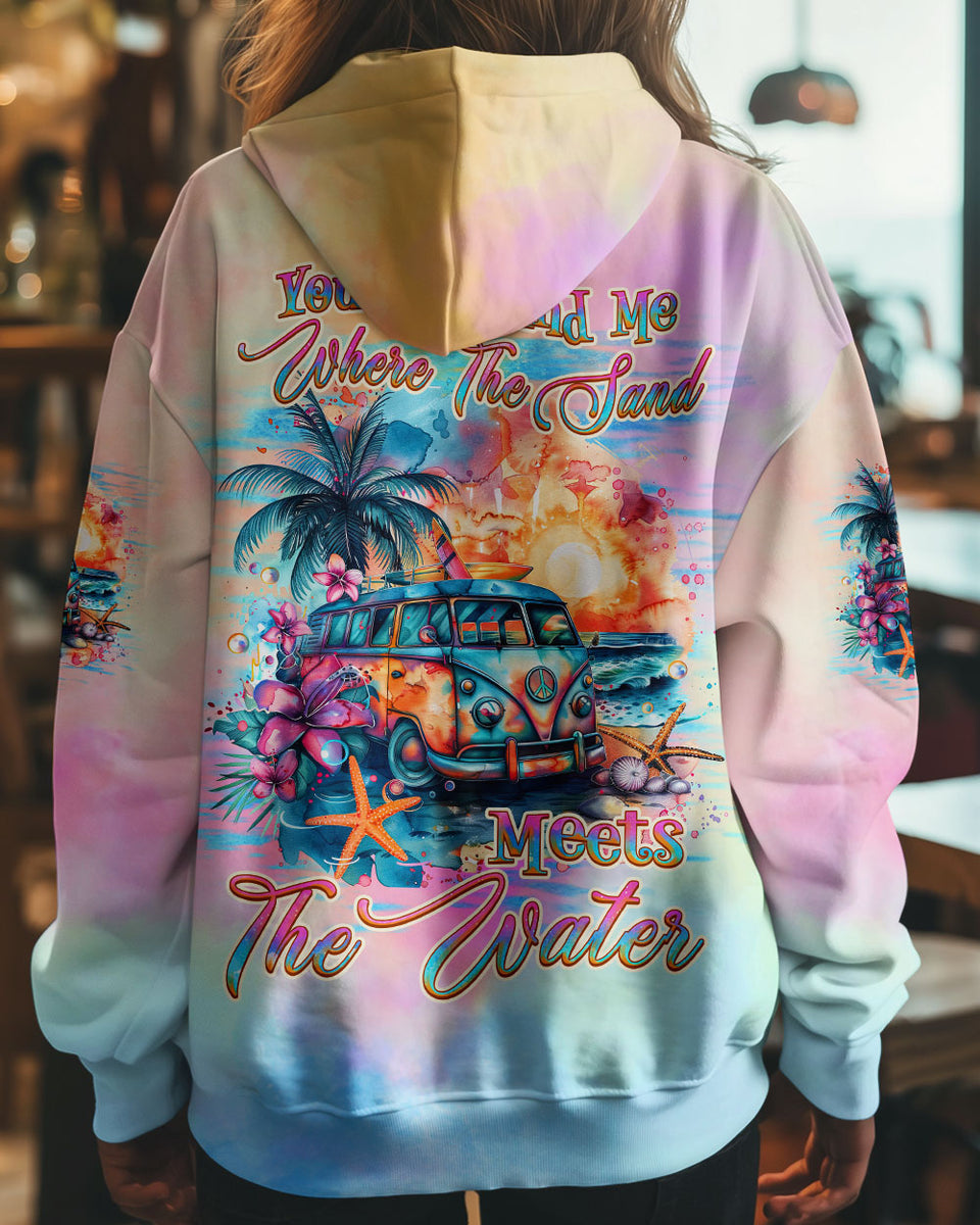 YOU CAN FIND ME WHERE THE SAND MEETS THE WATER ALL OVER PRINT TLNZ17