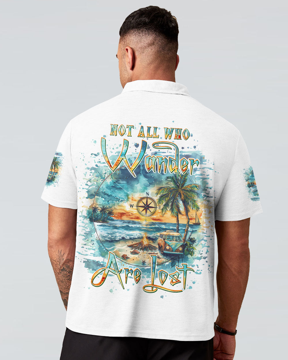 NOT ALL WHO WANDER ARE LOST BEACH COMPASS ALL OVER PRINT - TLPQ1508243