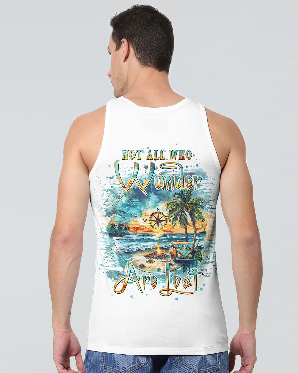 NOT ALL WHO WANDER ARE LOST BEACH COMPASS ALL OVER PRINT - TLPQ1508243