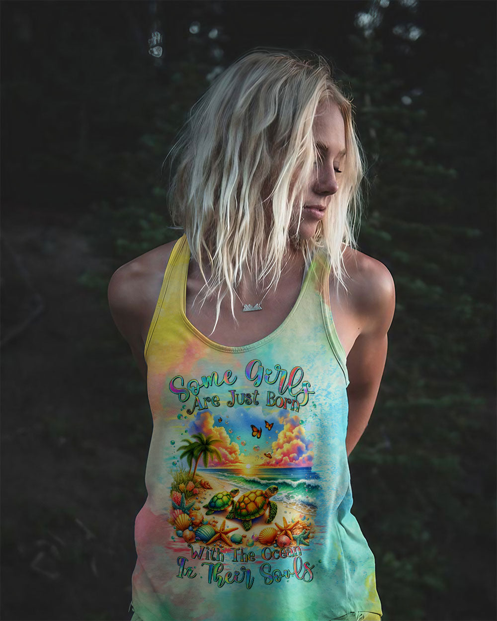 SOME GIRLS ARE JUST BORN TURTLE ALL OVER PRINT - TLTR1306243