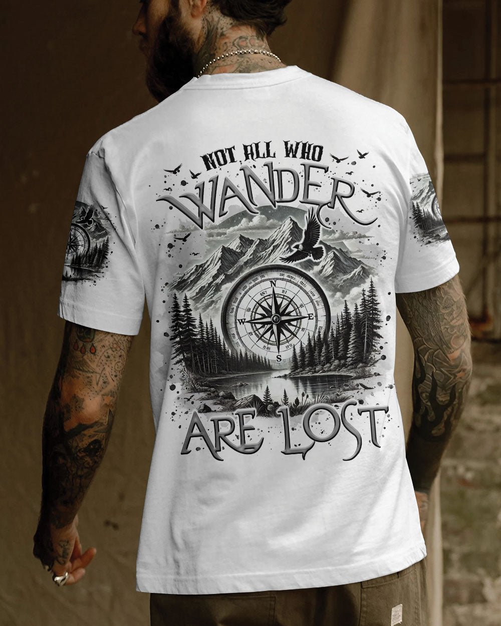 NOT ALL WHO WANDER ARE LOST COMPASS ALL OVER PRINT - TLTR2310242