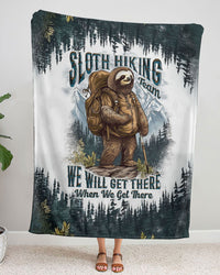 SLOTH HIKING TEAM WOVEN AND FLEECE BLANKET - TLTW1008235